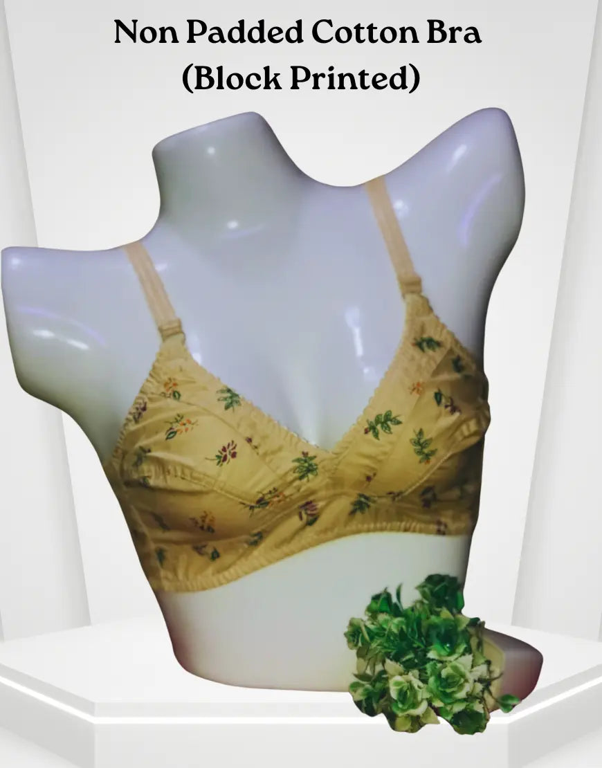 Non-Padded Non-Wired Cotton Bra – Front View