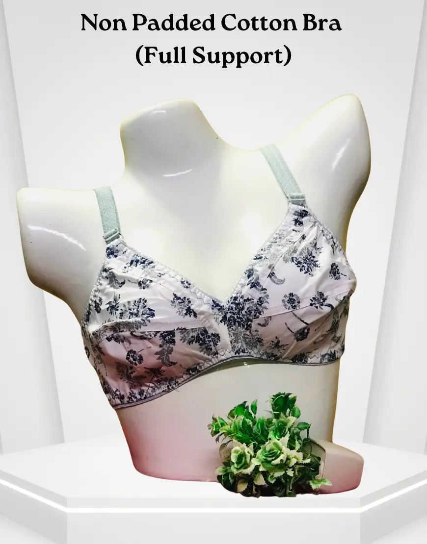 Floral Irani Cotton Bra – Front View