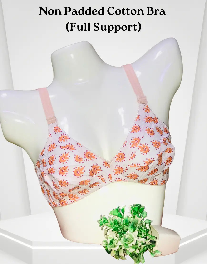 Floral Print Cotton Bra – Perfect for Everyday Wear