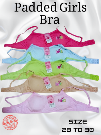 Imported Removable Padded Girls Bra – Soft, Comfortable & Adjustable