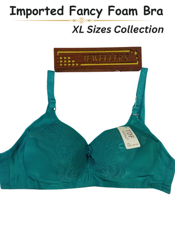 Imported Fancy Lace Foam Bra – Padded, Supportive & Stylish (XL Size 48-58)